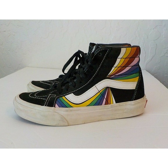 Vans Shoes - 721356 Vans off the Wall Sk8-Hi Reissue (Refract) Black Rainbow Women 6M Men 4.5